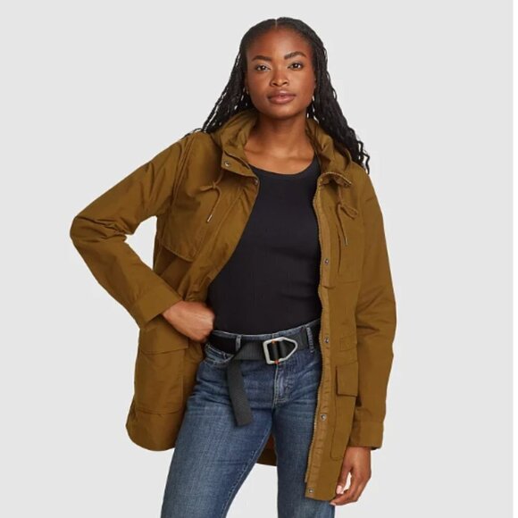 Eddie Bauer Trekker Trench in Stone/Khaki - Picture 1 of 8